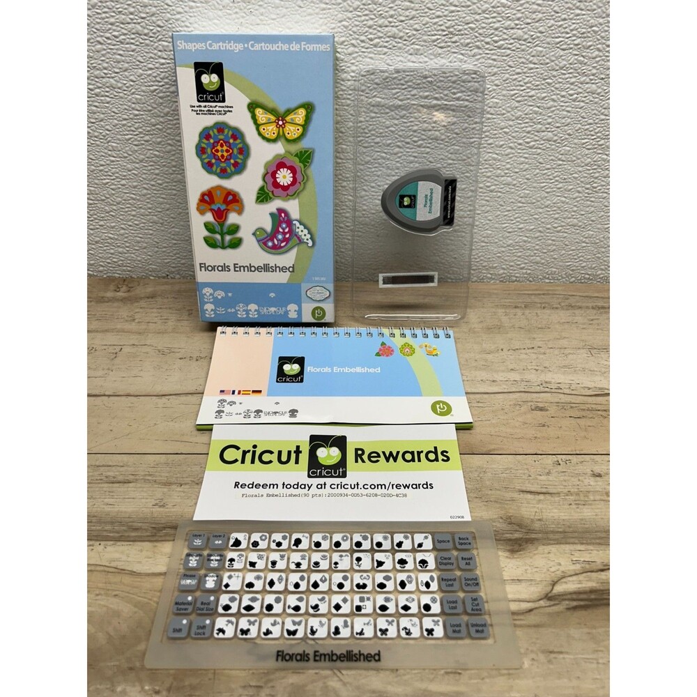 Cricut Florals Embelished Provo Craft Shapes Cartridge